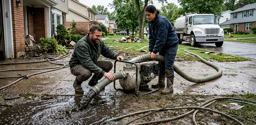 Sewage and Flood Water Removal in Sandy