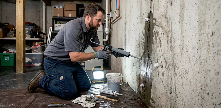 Basement Leak Repair From Inside in Sandy