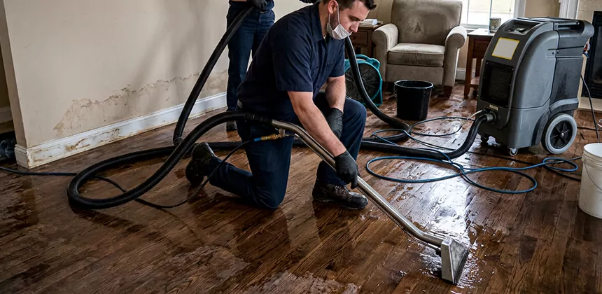 Hardwood Floor Water Extraction in Sandy